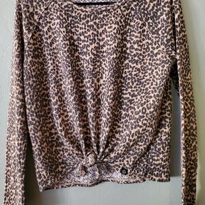 Leopard Print Crop Sweater